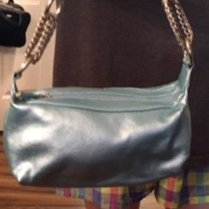 Brand new Never Used Light blue Metallic Purse